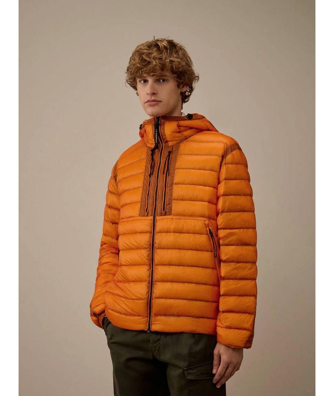 CP COMPANY Оранжевый полиамидовый пуховик, фото 2