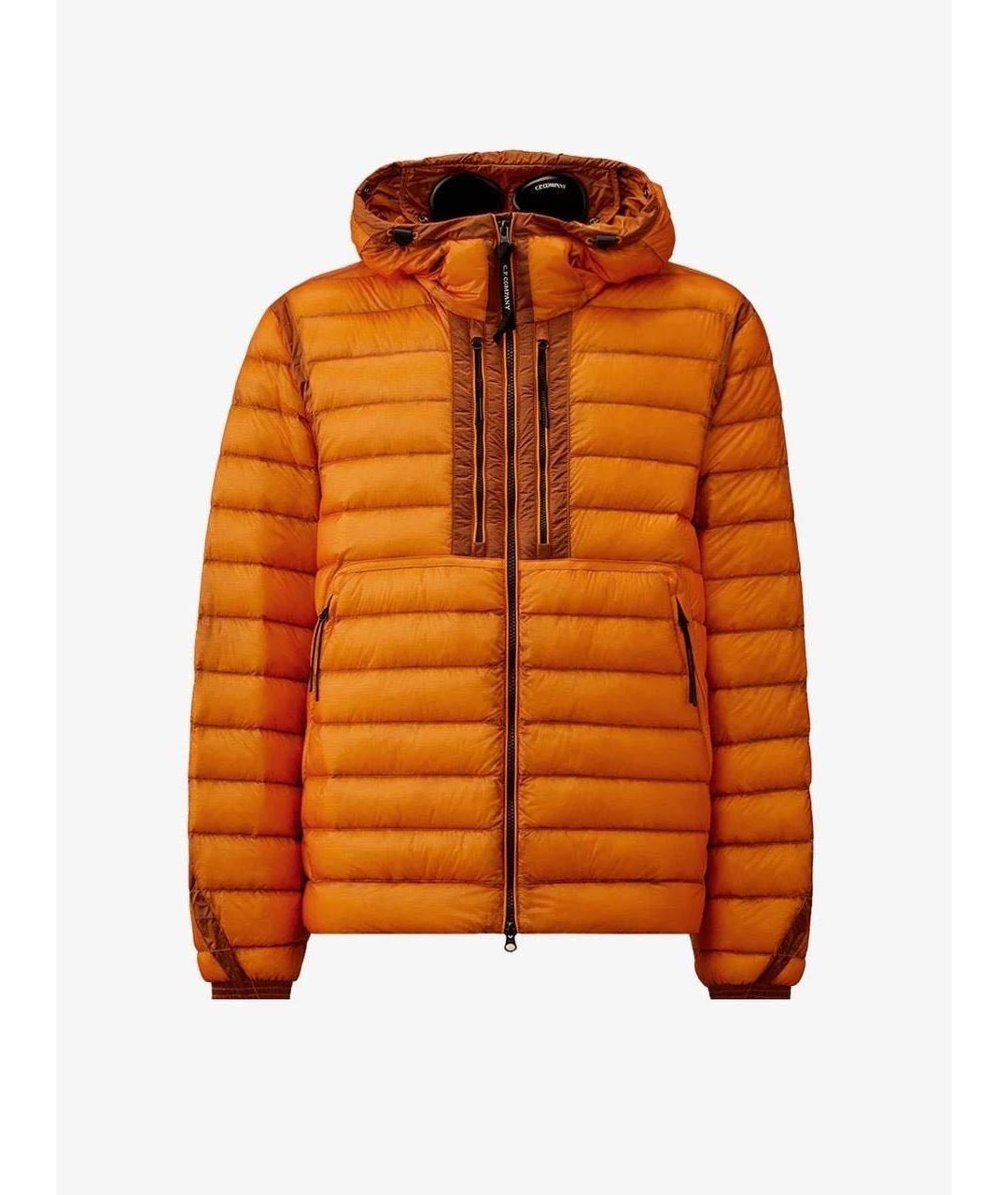 CP COMPANY Оранжевый полиамидовый пуховик, фото 1
