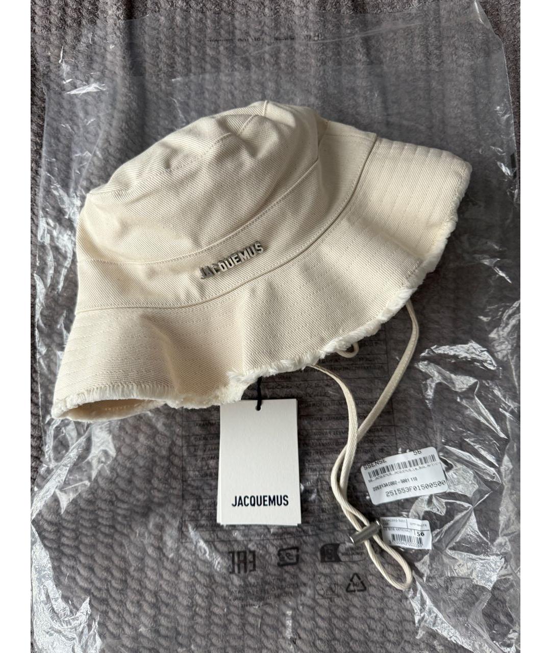JACQUEMUS Бежевая хлопковая панама, фото 6