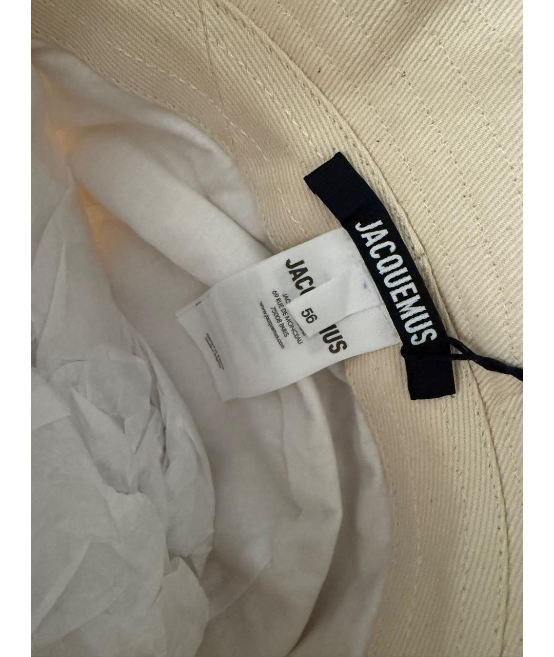 JACQUEMUS Бежевая хлопковая панама, фото 3