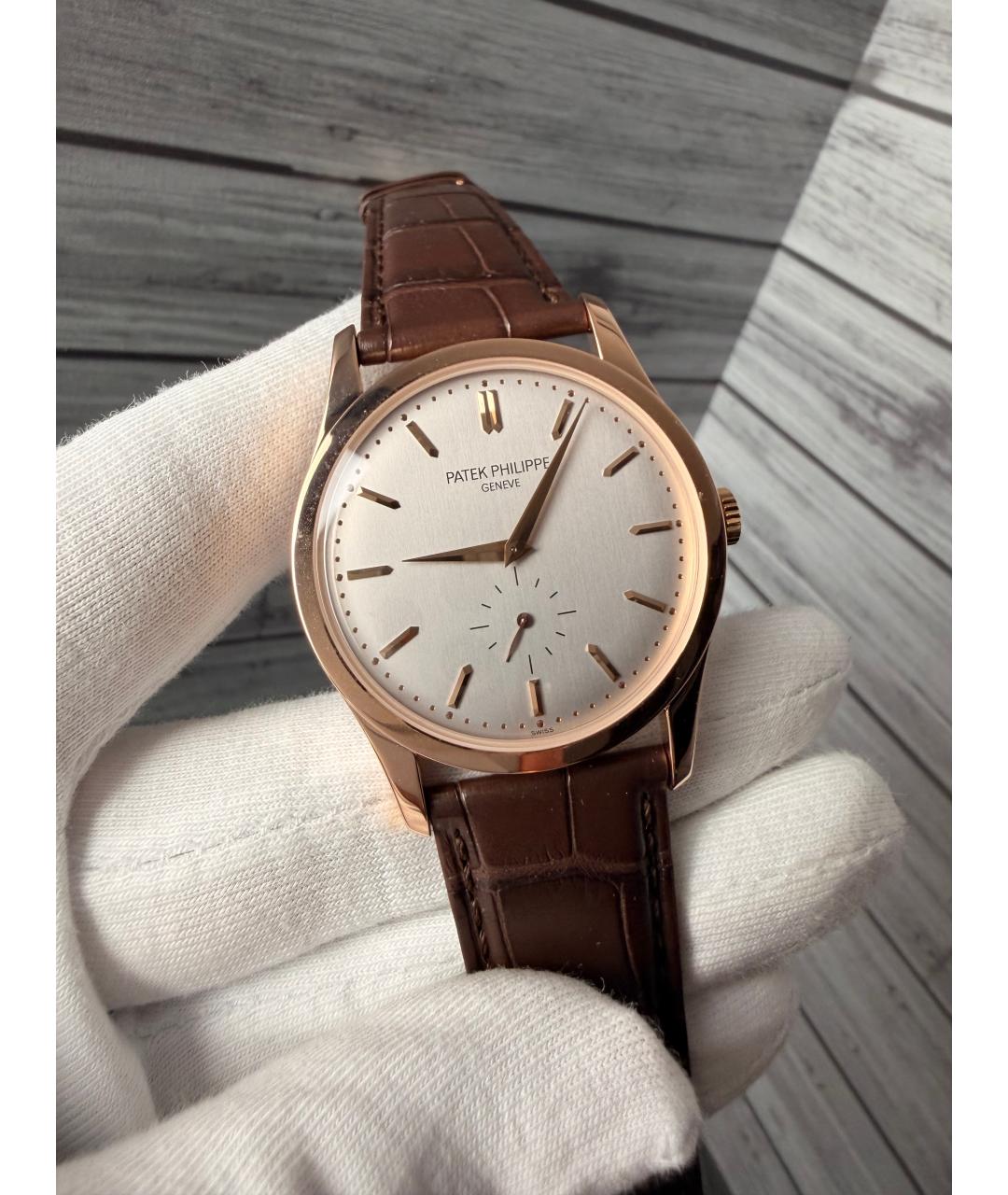 PATEK PHILIPPE Коричневые часы из розового золота, фото 4