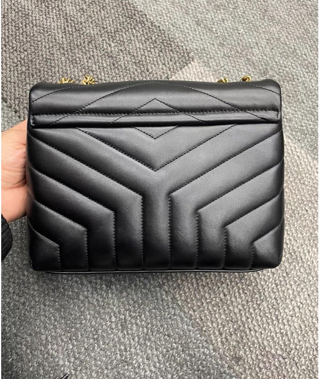 SAINT LAURENT Черная кожаная сумка через плечо, фото 3