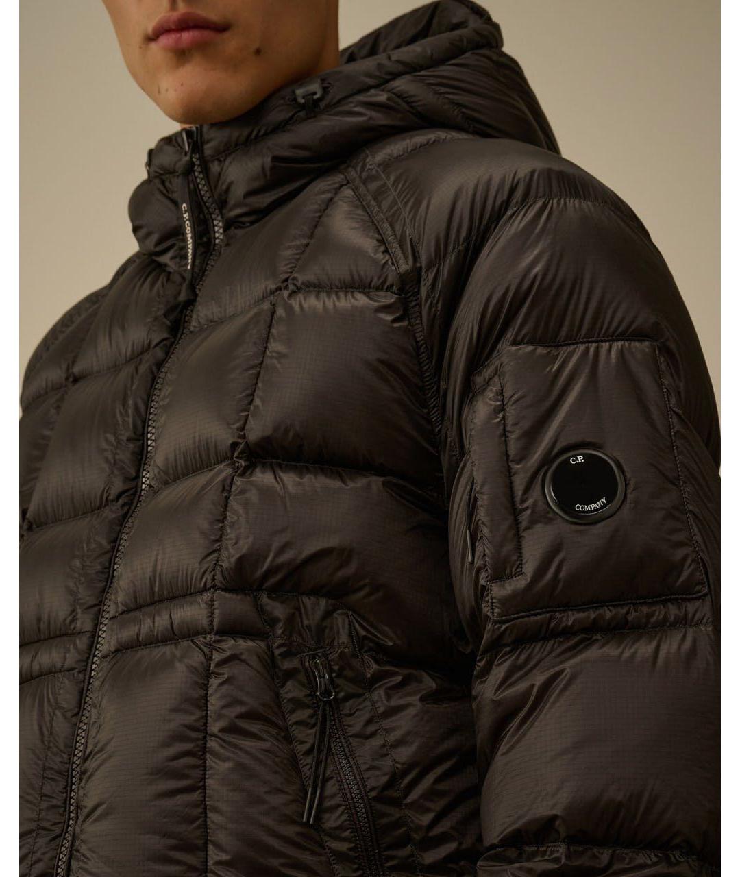 CP COMPANY Черный полиамидовый пуховик, фото 4