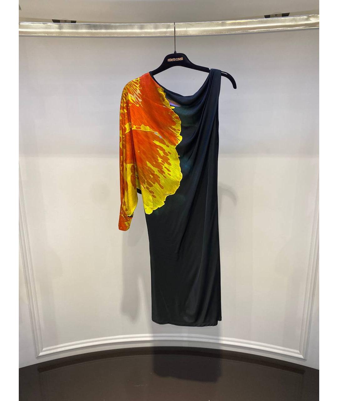 ROBERTO CAVALLI Мульти вискозное платье, фото 4