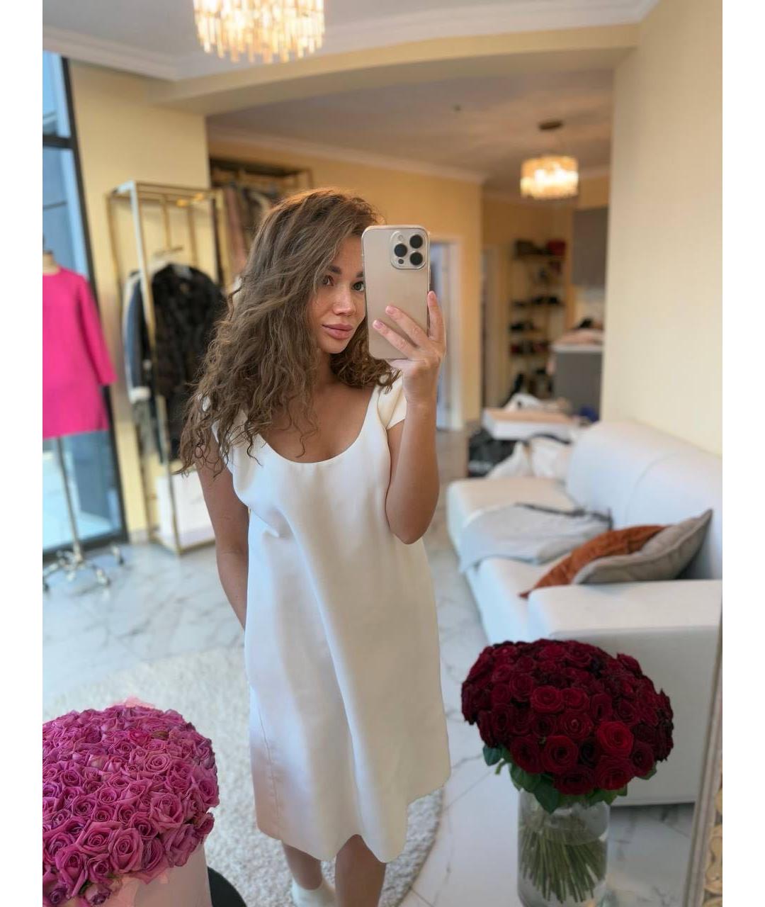 BOTTEGA VENETA Бежевое хлопковое платье, фото 6