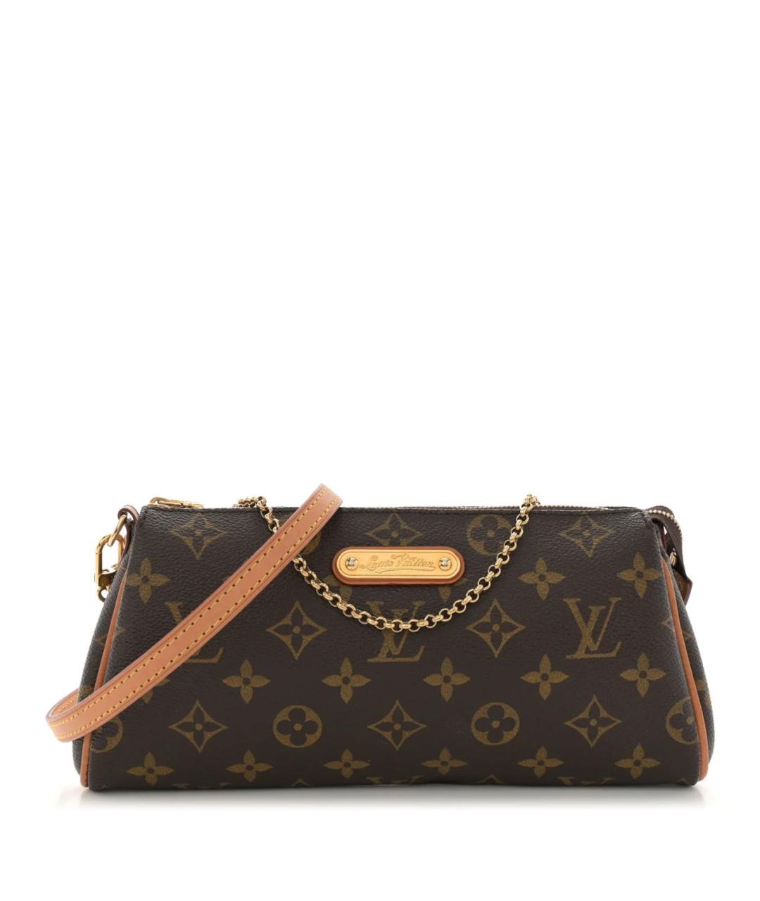 LOUIS VUITTON Коричневая кожаная сумка через плечо, фото 9