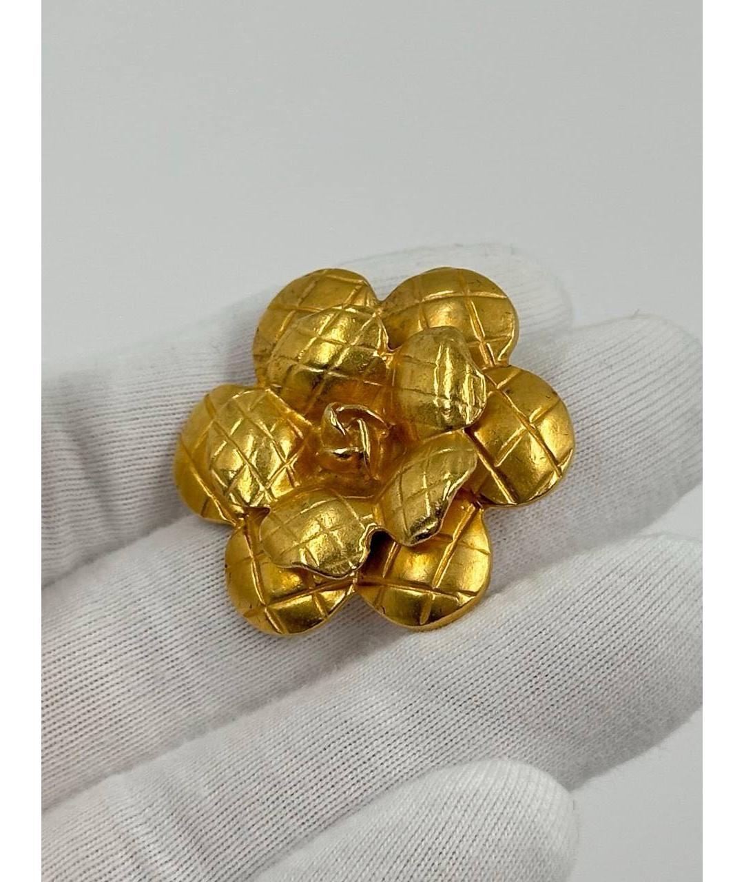 CHANEL Золотая позолоченная булавка / брошь, фото 4