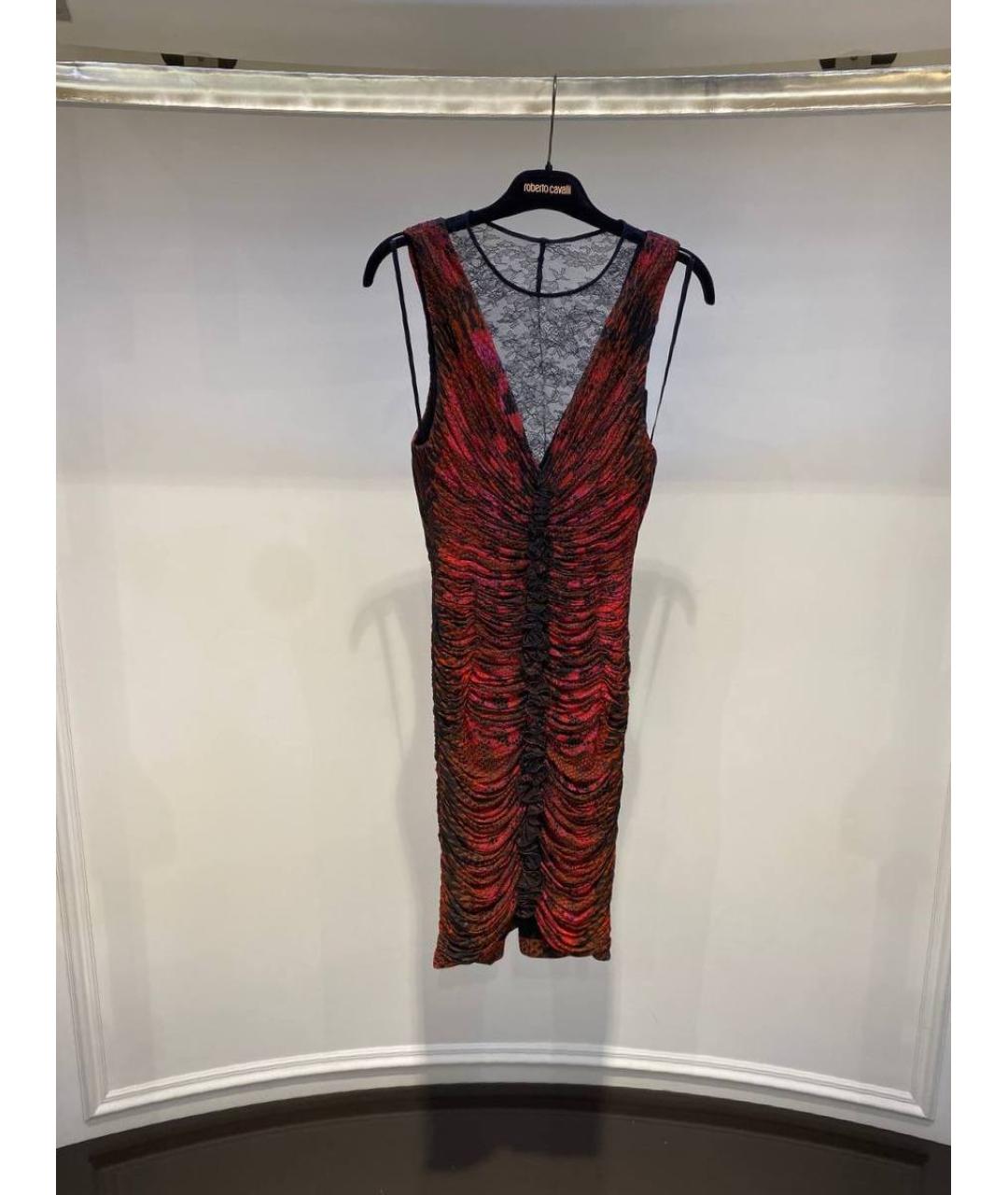 ROBERTO CAVALLI Мульти шифоновое вечернее платье, фото 4