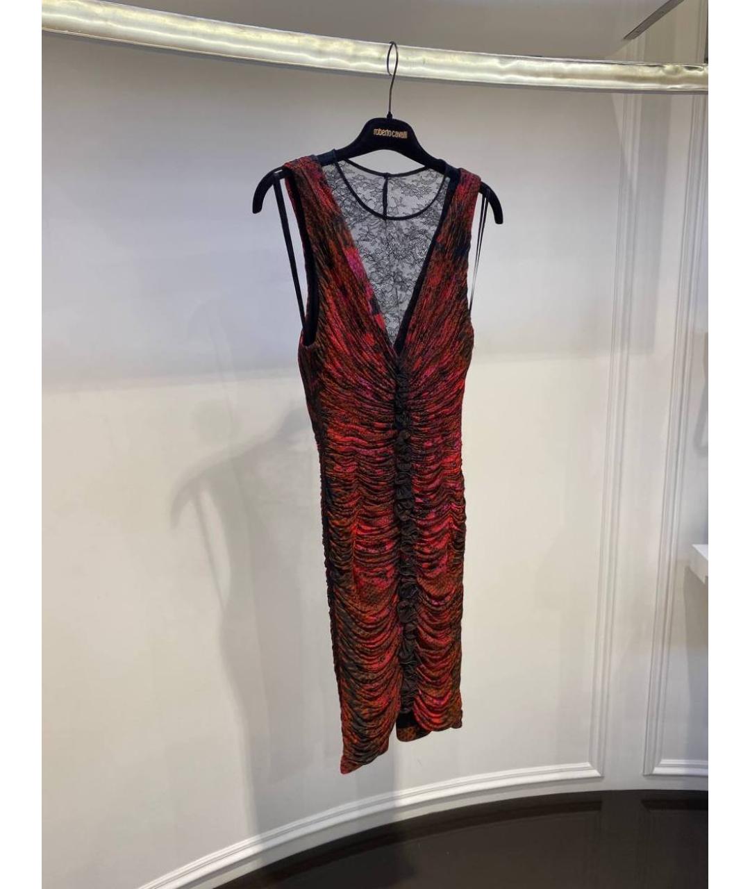 ROBERTO CAVALLI Мульти шифоновое вечернее платье, фото 2