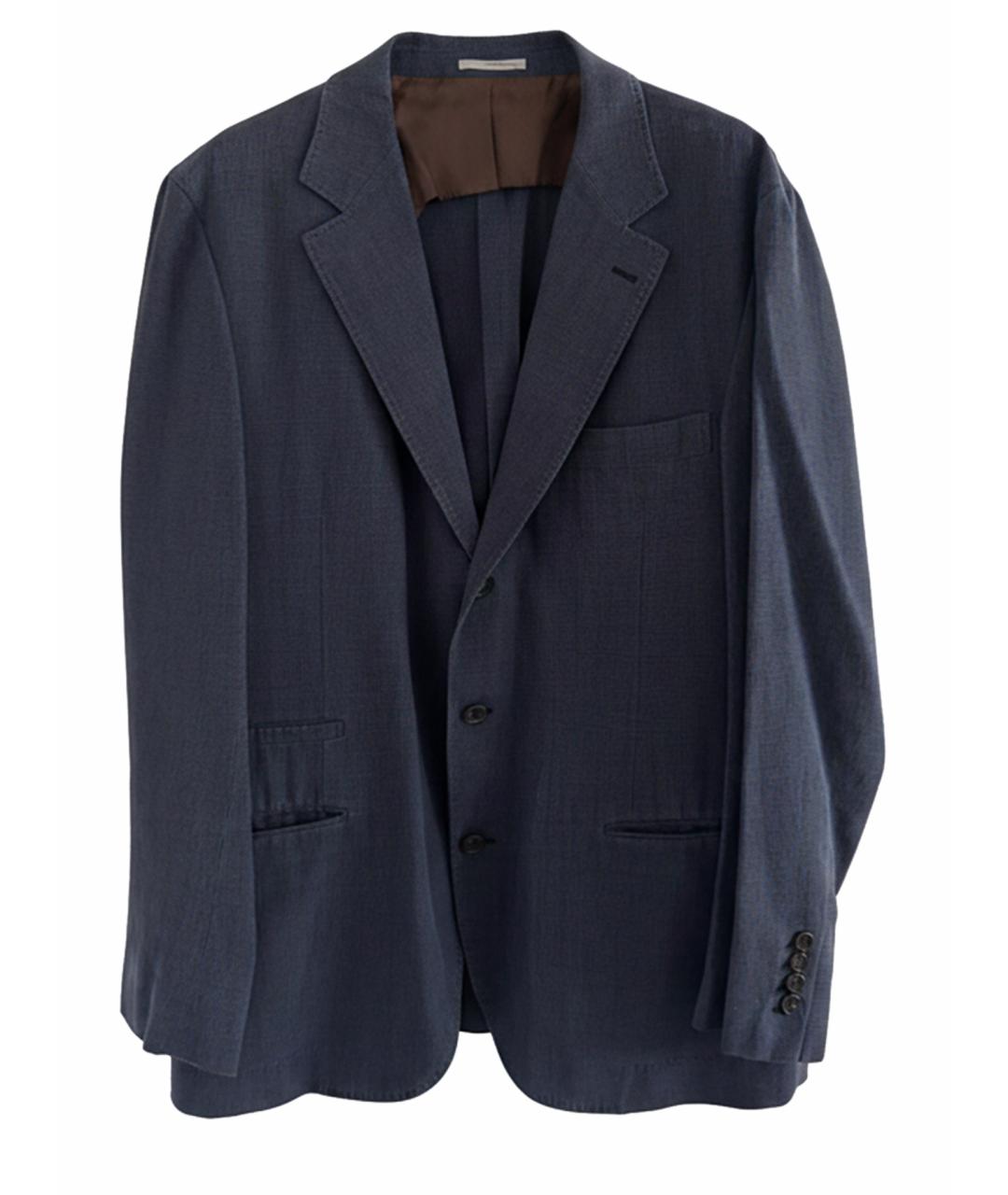 BRUNELLO CUCINELLI Темно-синий хлопковый пиджак, фото 1