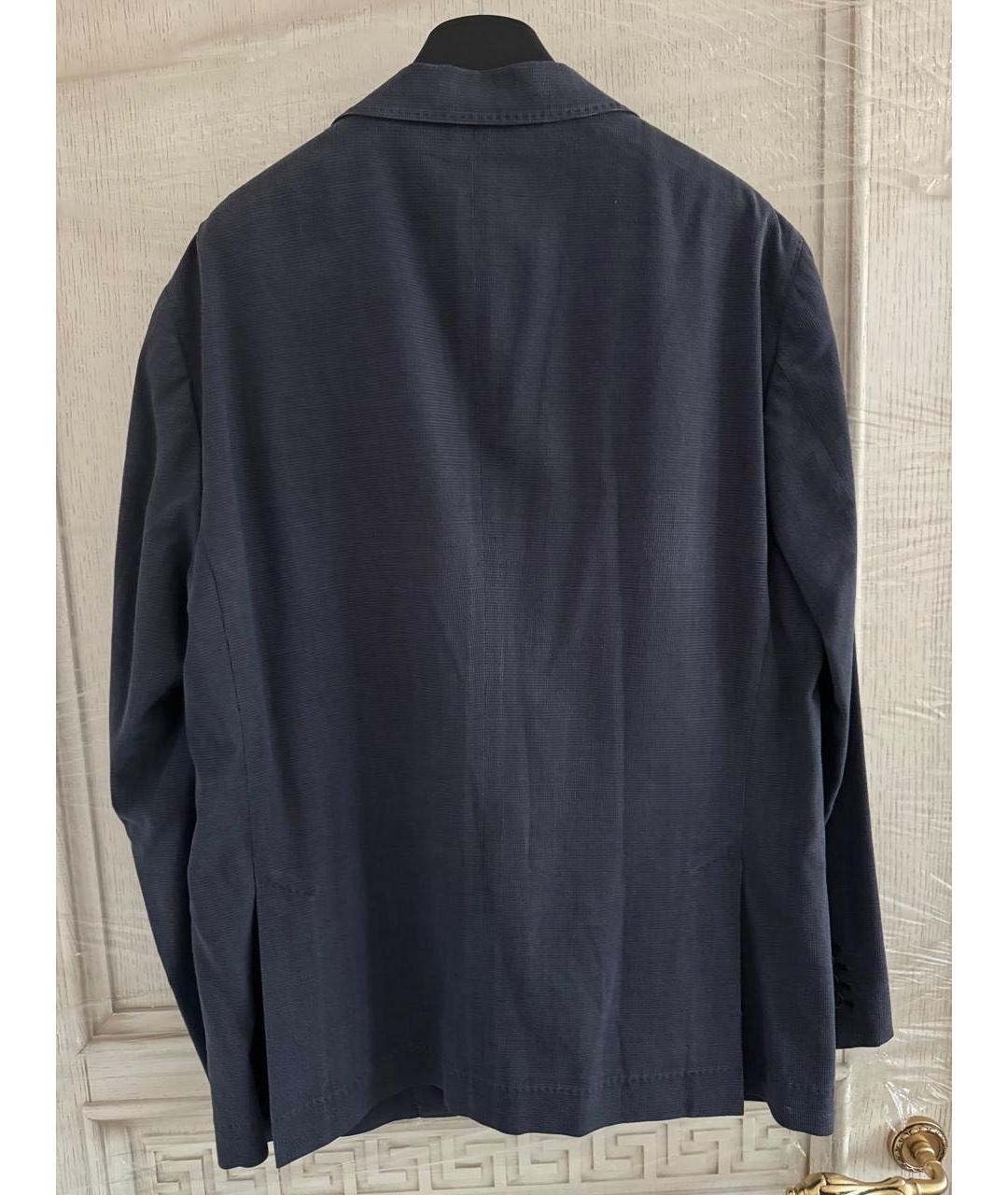 BRUNELLO CUCINELLI Темно-синий хлопковый пиджак, фото 2