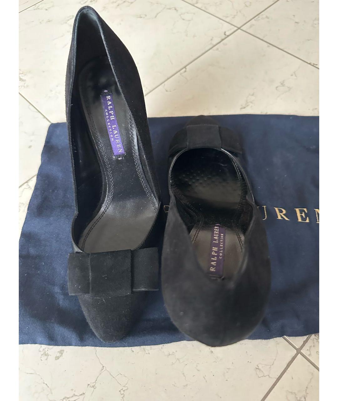 RALPH LAUREN PURPLE LABEL Черные кожаные туфли, фото 5