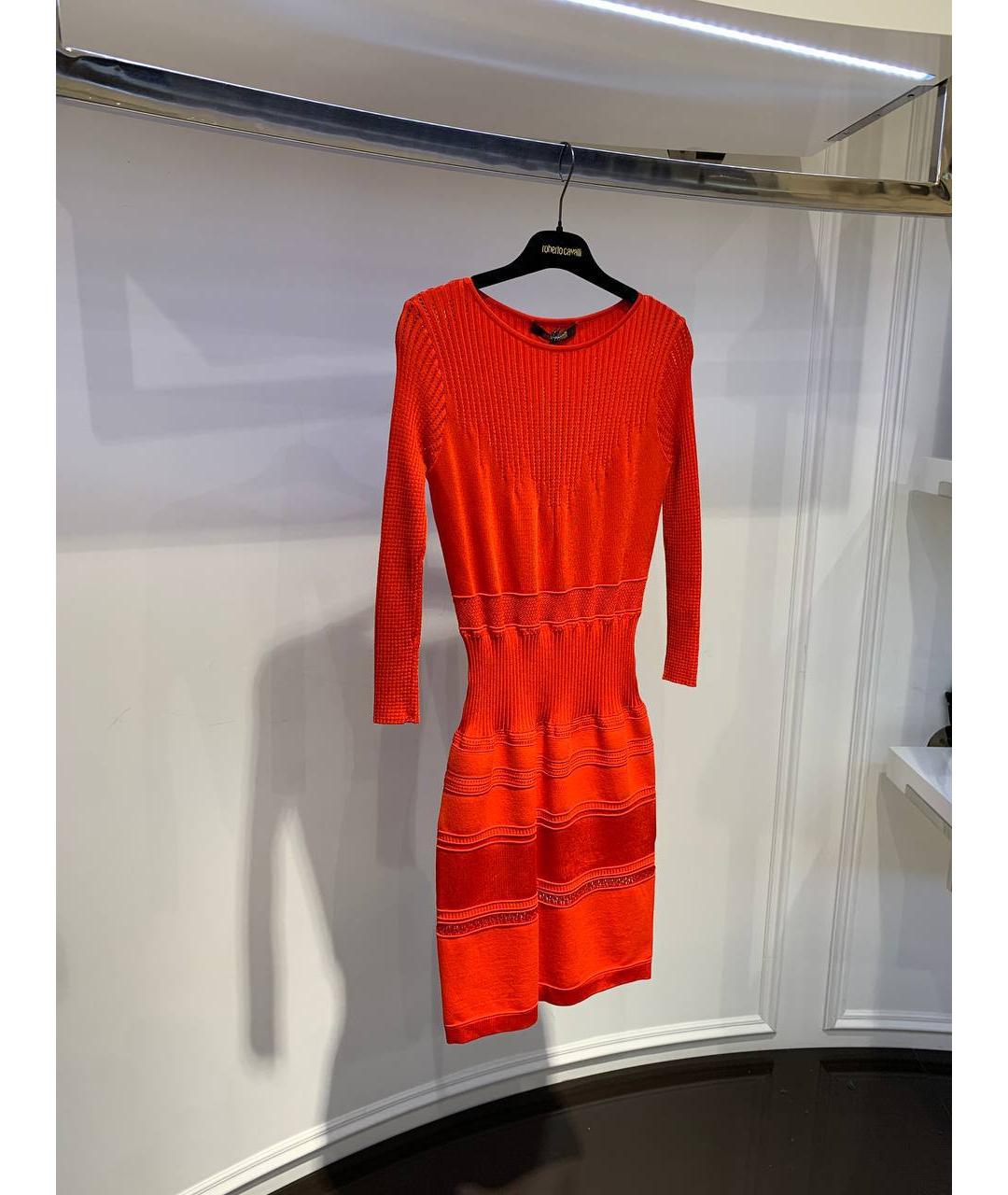 ROBERTO CAVALLI Красное вискозное вечернее платье, фото 2