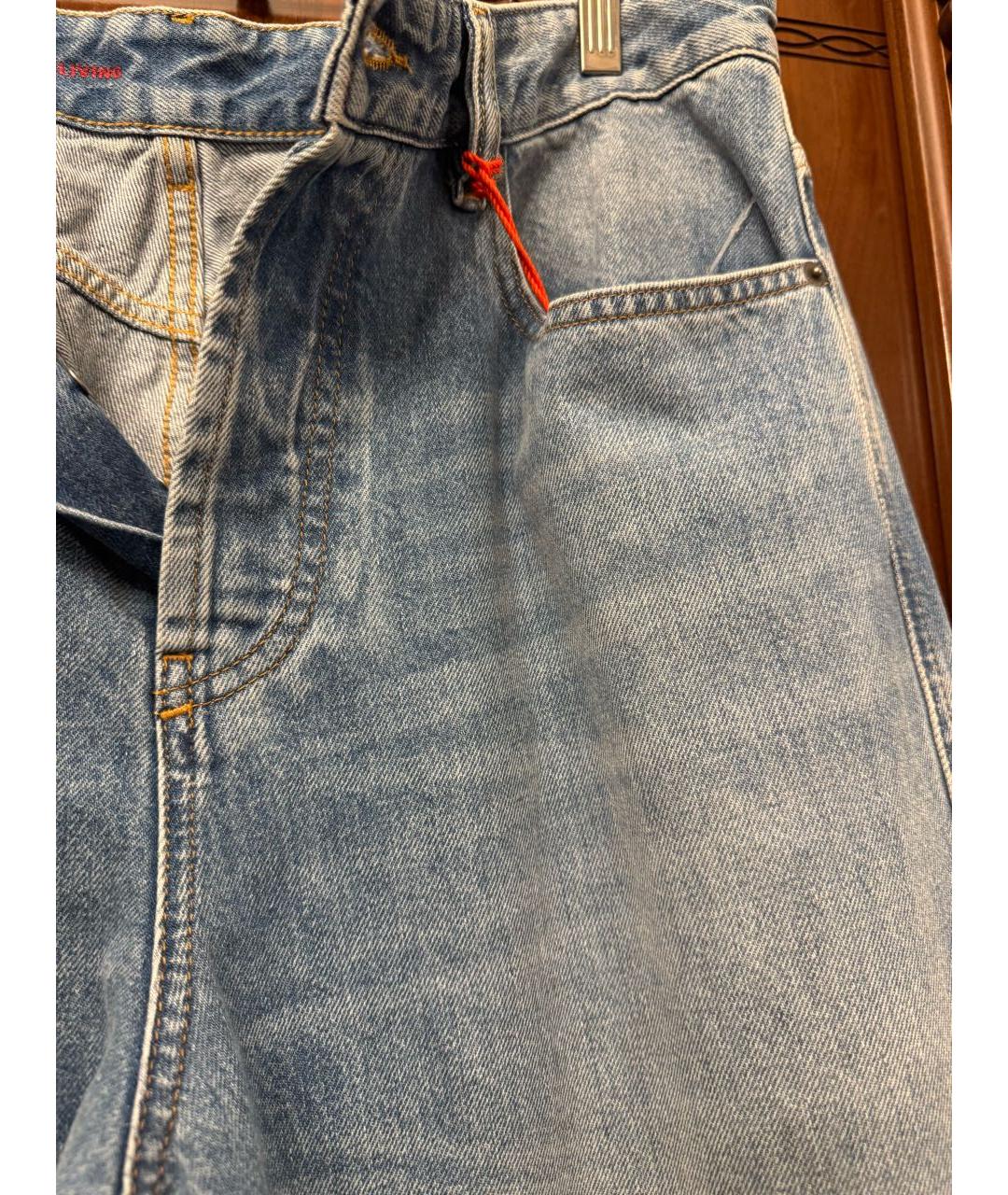 DIESEL Голубые хлопковые джинсы клеш, фото 4