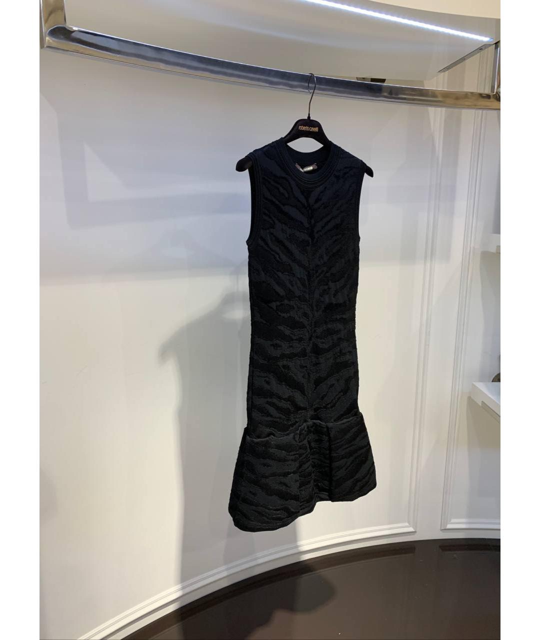 ROBERTO CAVALLI Черное вискозное вечернее платье, фото 2