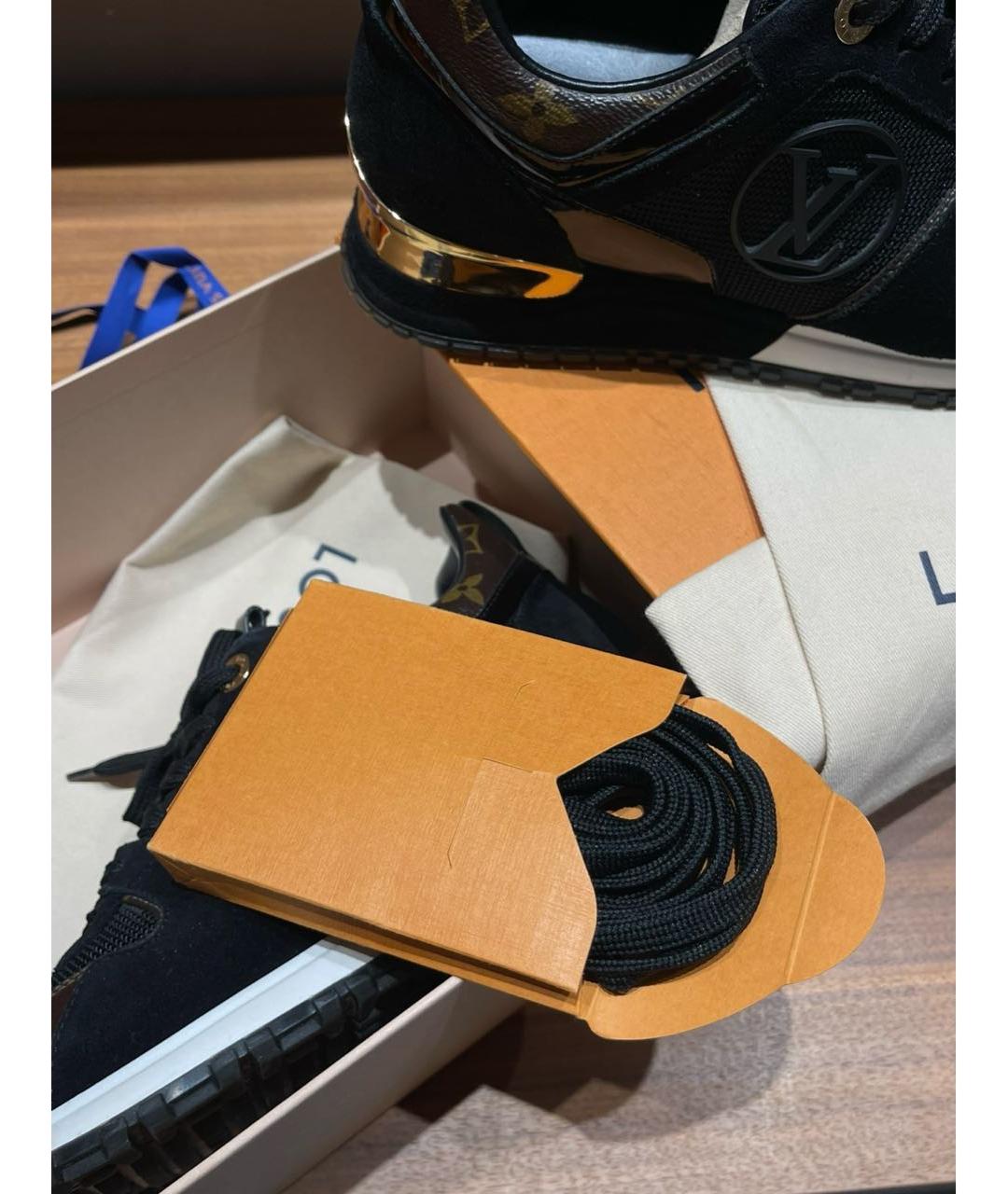 LOUIS VUITTON Черные текстильные кроссовки, фото 3