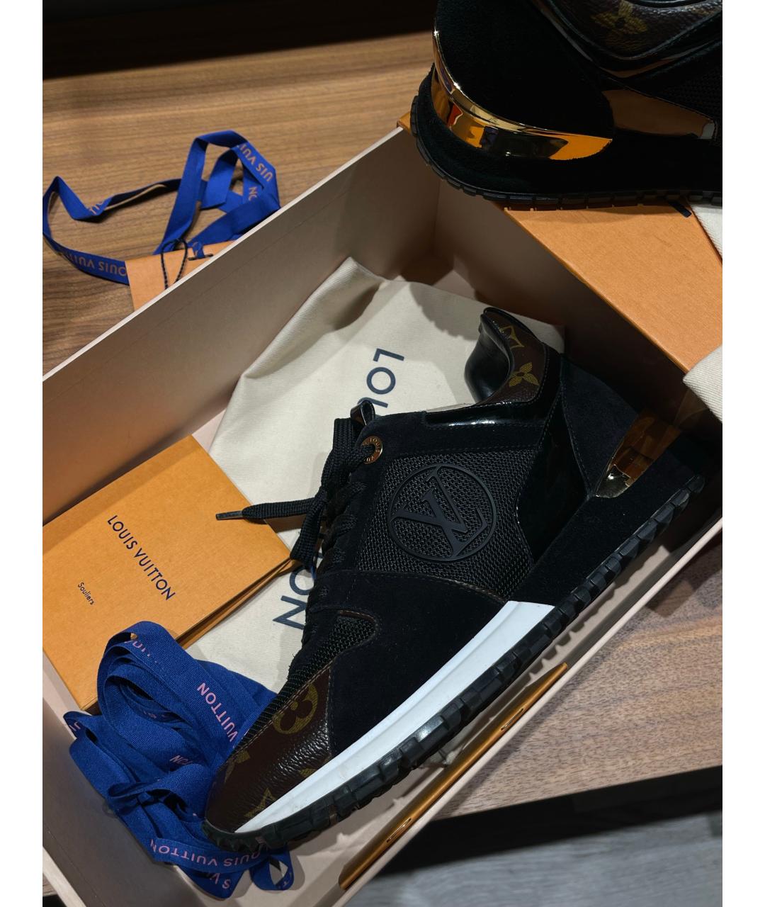 LOUIS VUITTON Черные текстильные кроссовки, фото 5
