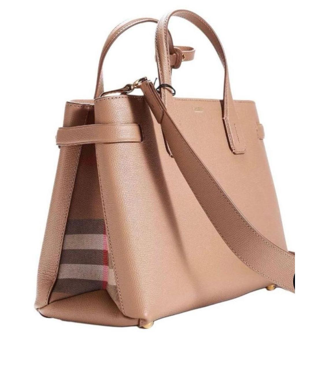 BURBERRY Бежевая кожаная сумка через плечо, фото 2