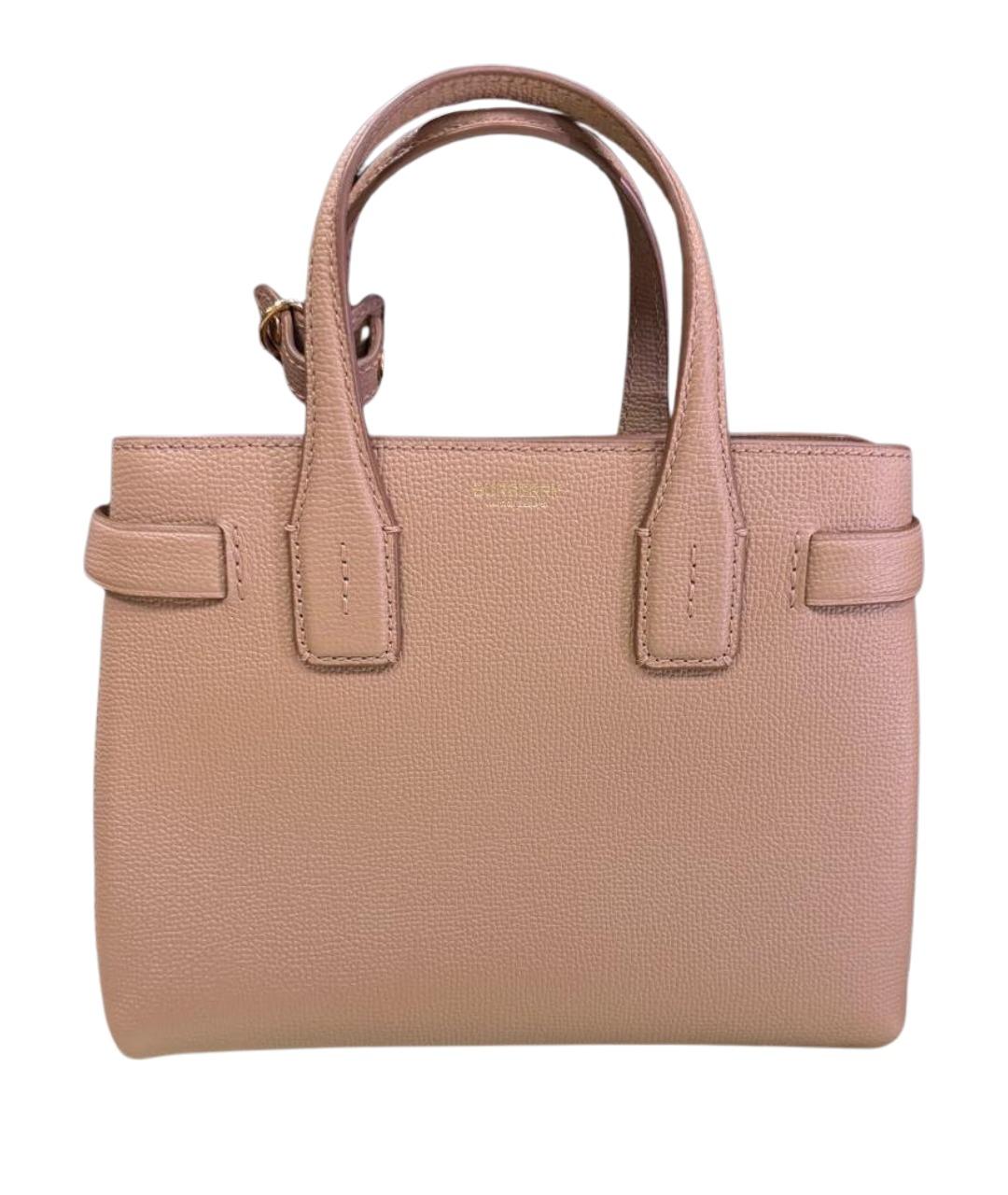 BURBERRY Бежевая кожаная сумка через плечо, фото 1