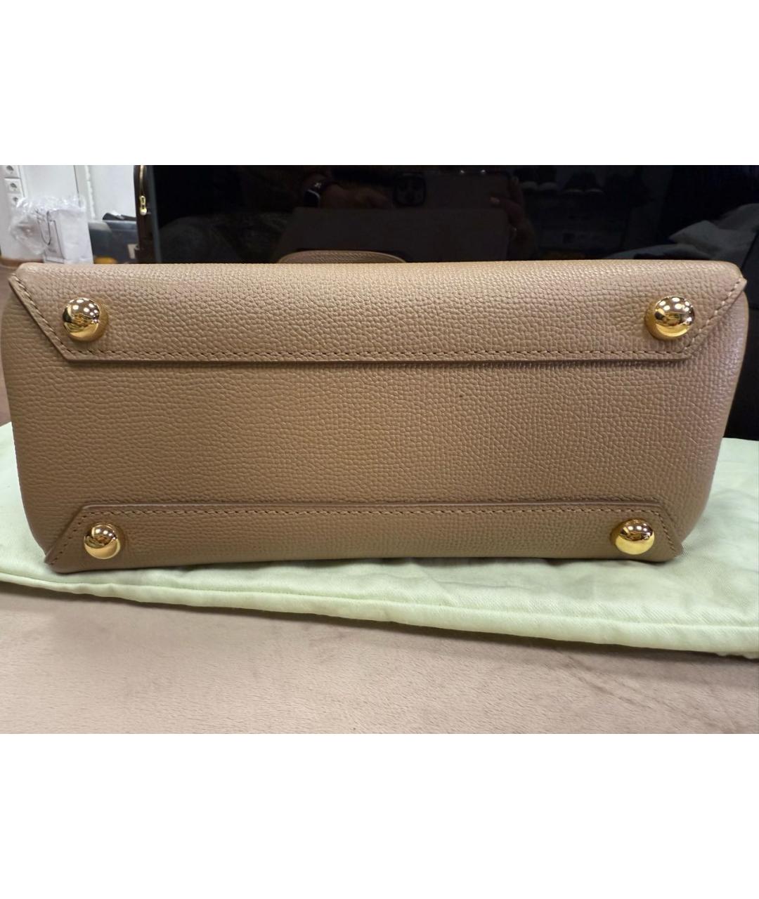 BURBERRY Бежевая кожаная сумка через плечо, фото 3