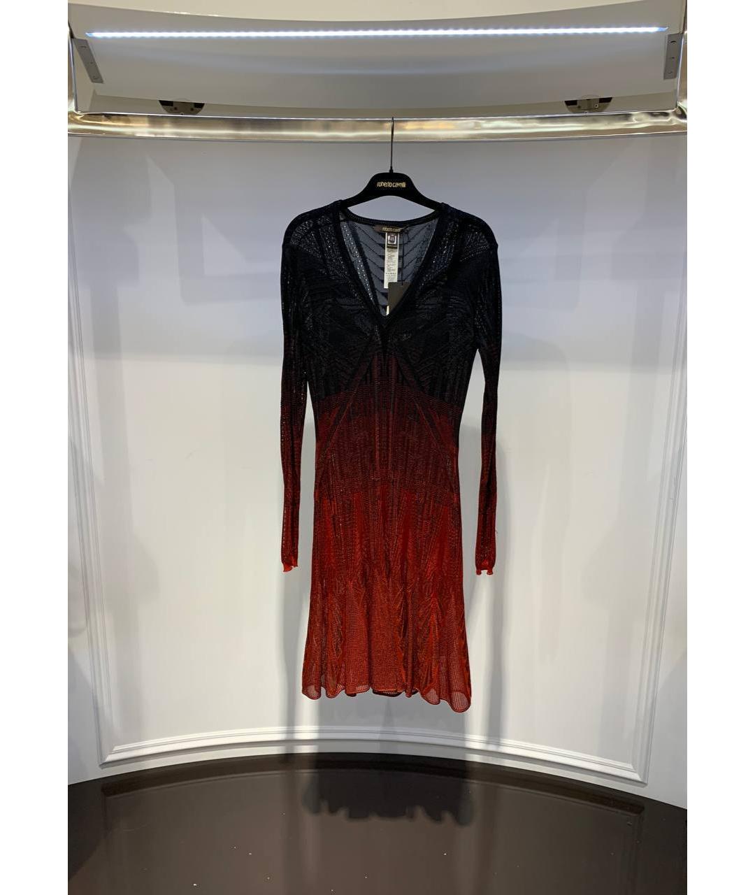 ROBERTO CAVALLI Мульти вискозное вечернее платье, фото 4