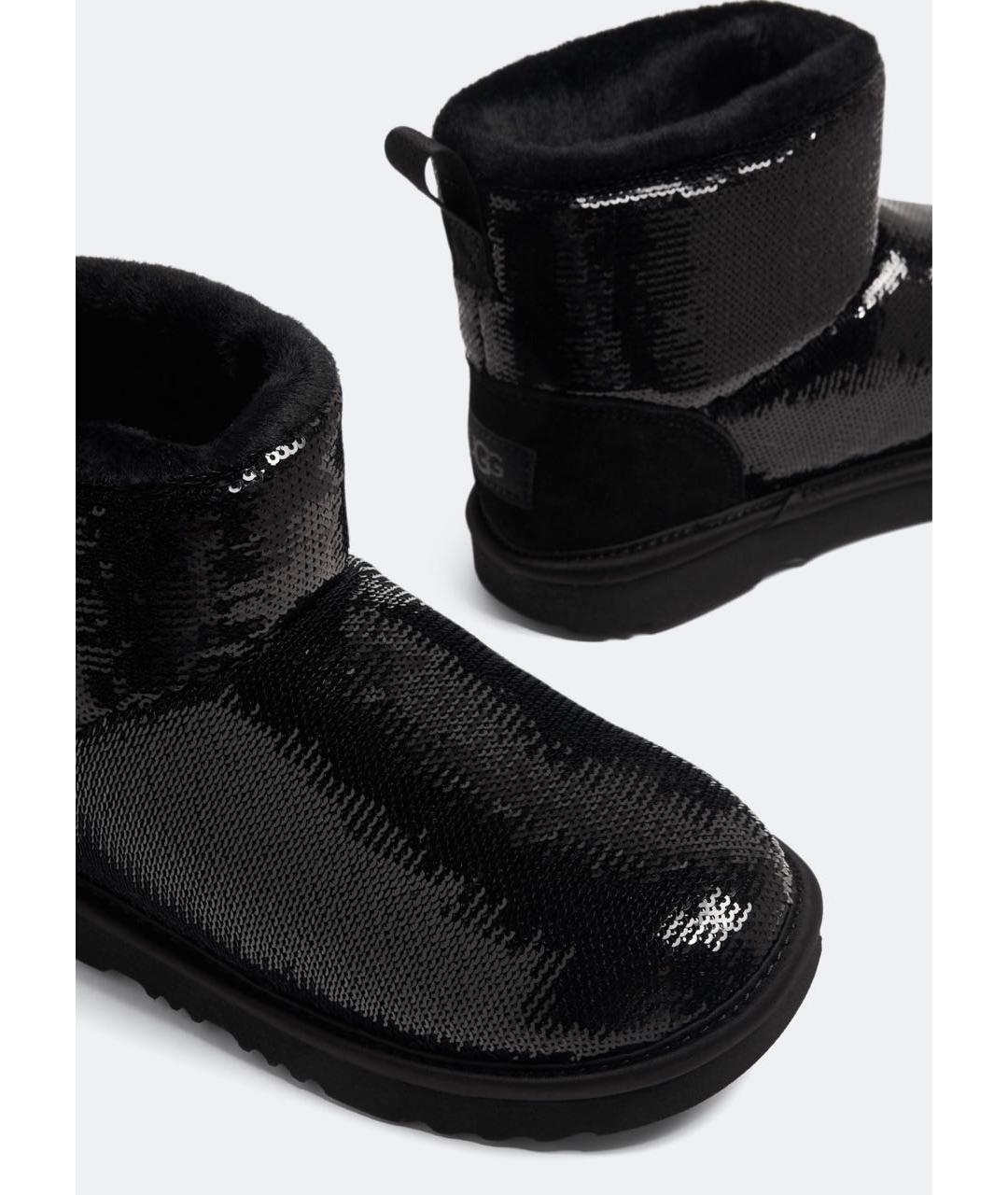 UGG AUSTRALIA Черные текстильные ботинки, фото 4