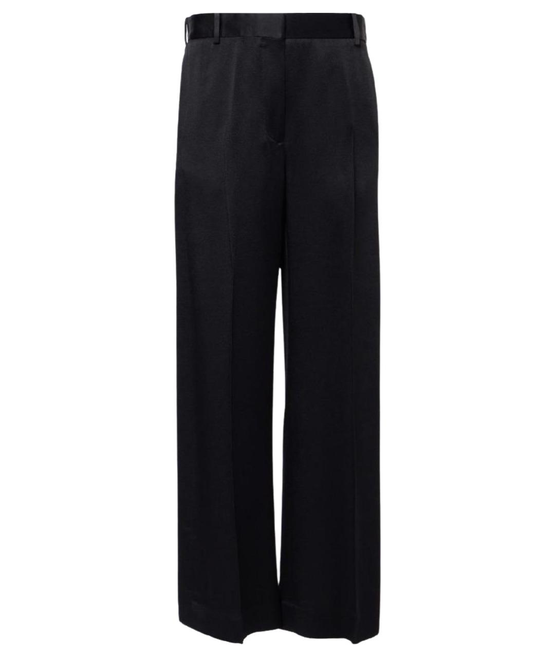 TOTEME Черные вискозные брюки широкие, фото 1