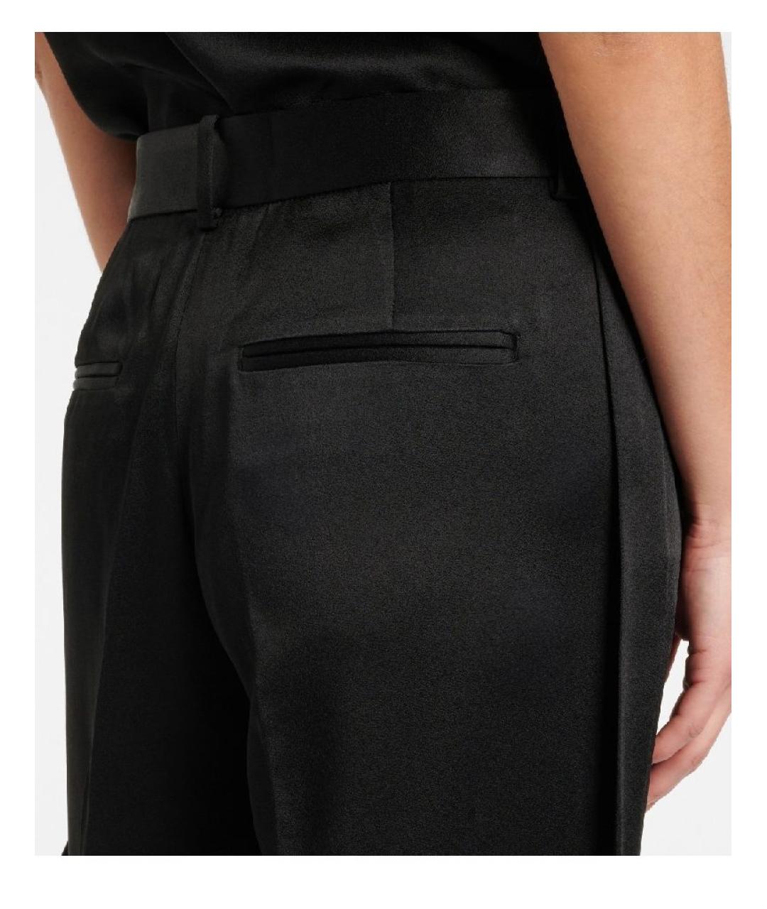 TOTEME Черные вискозные брюки широкие, фото 2