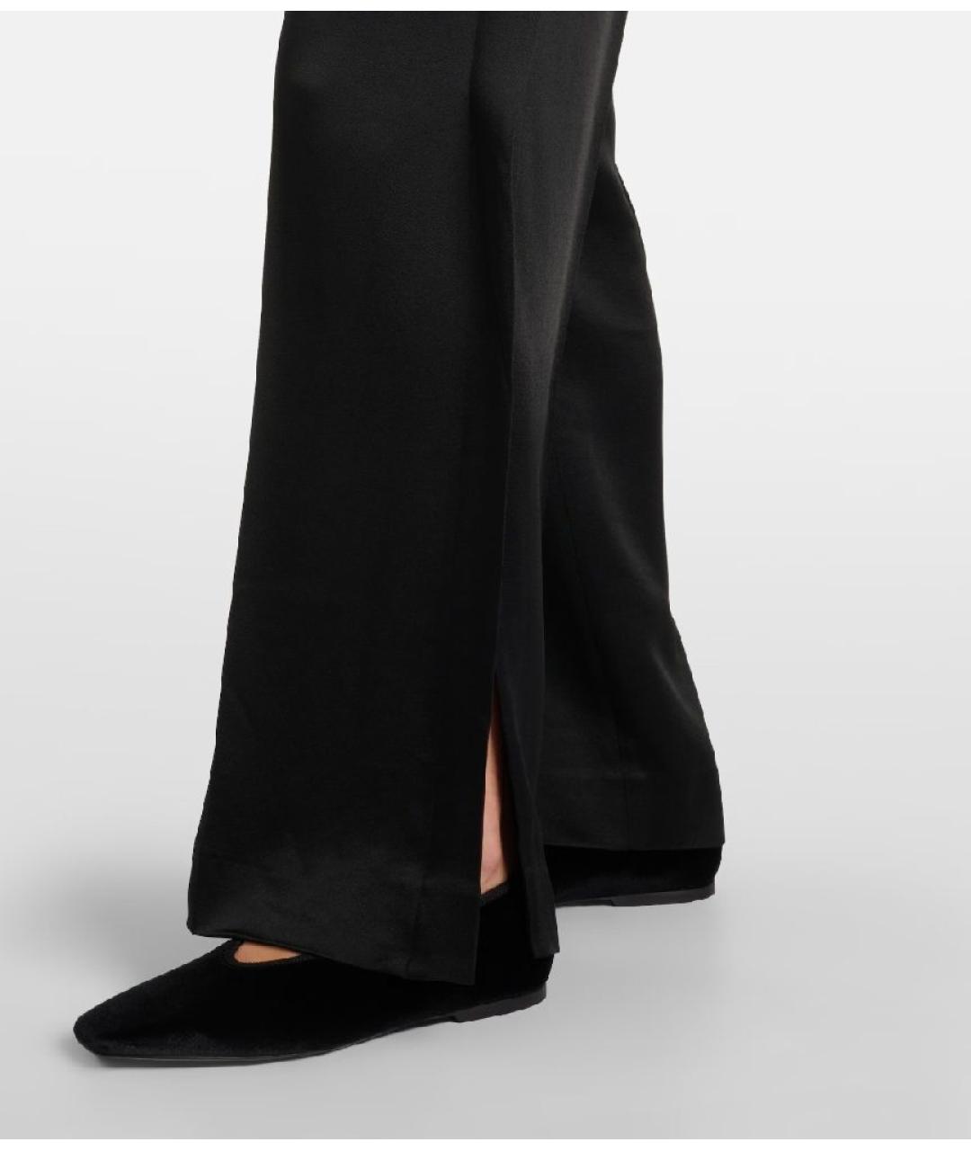 TOTEME Черные вискозные брюки широкие, фото 4