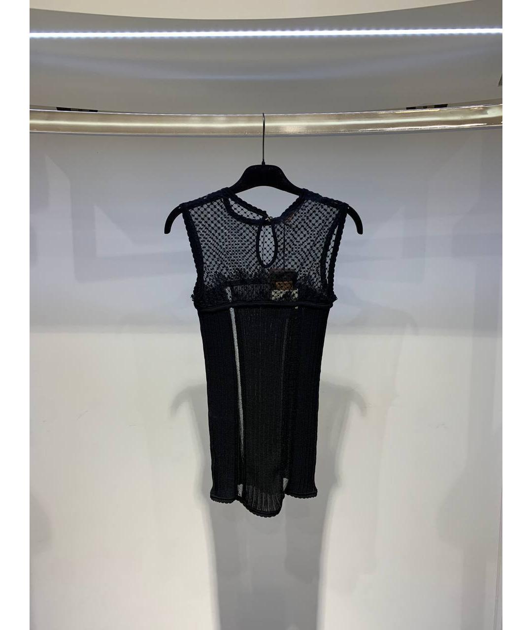 ROBERTO CAVALLI Черная вискозная майка, фото 3