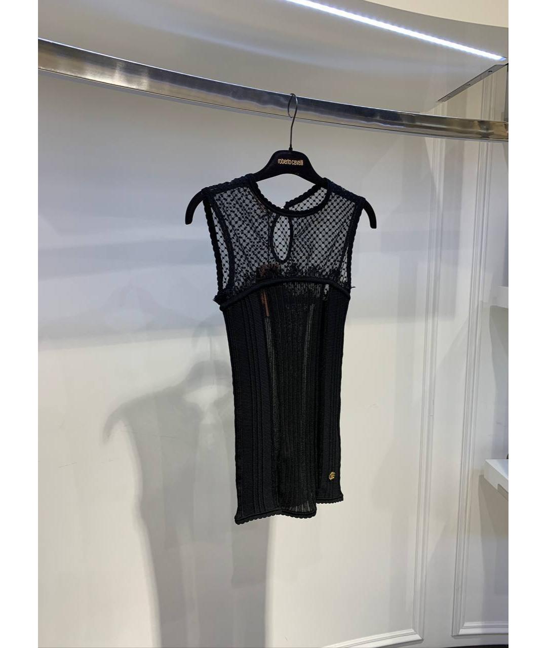 ROBERTO CAVALLI Черная вискозная майка, фото 2