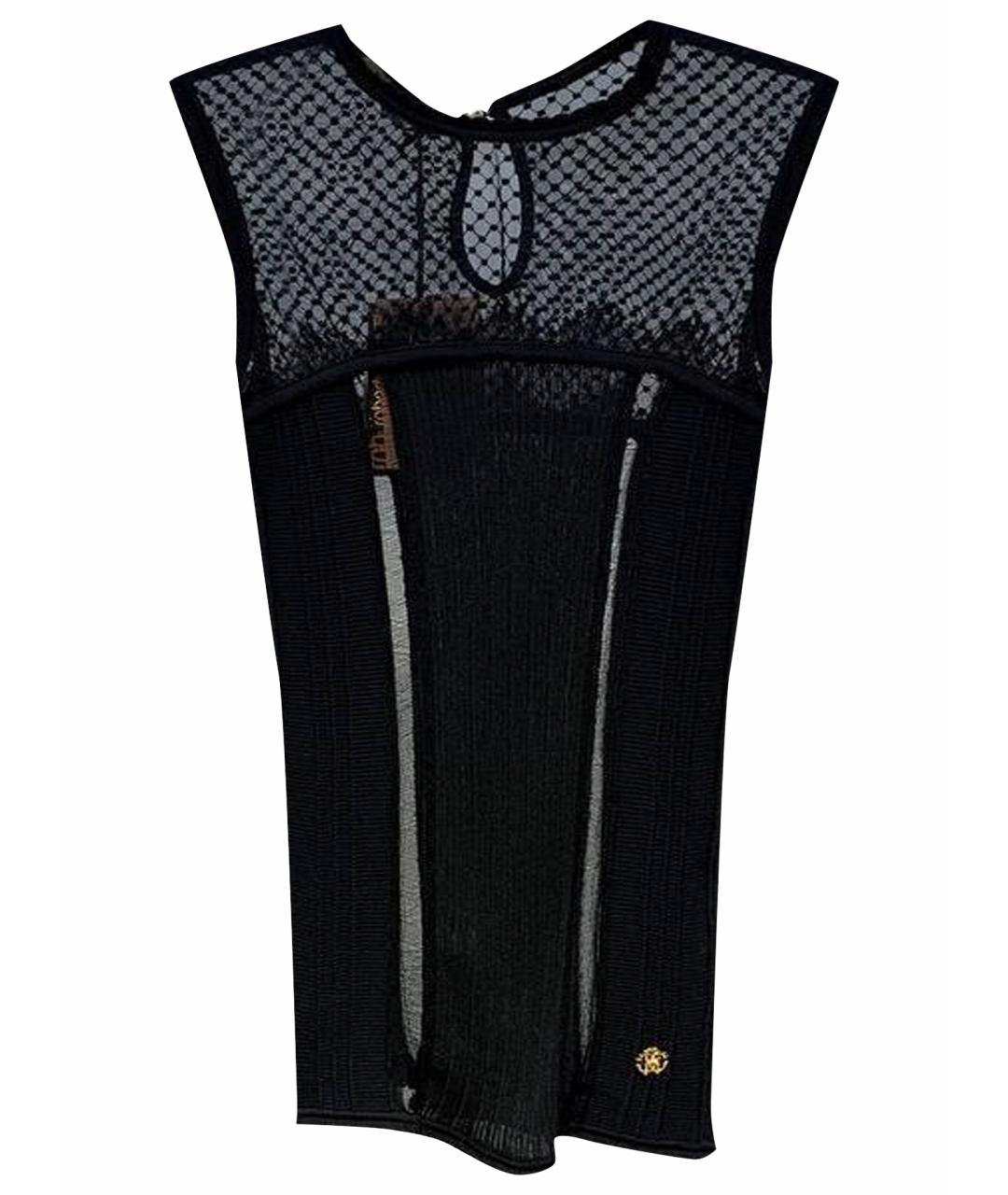 ROBERTO CAVALLI Черная вискозная майка, фото 1