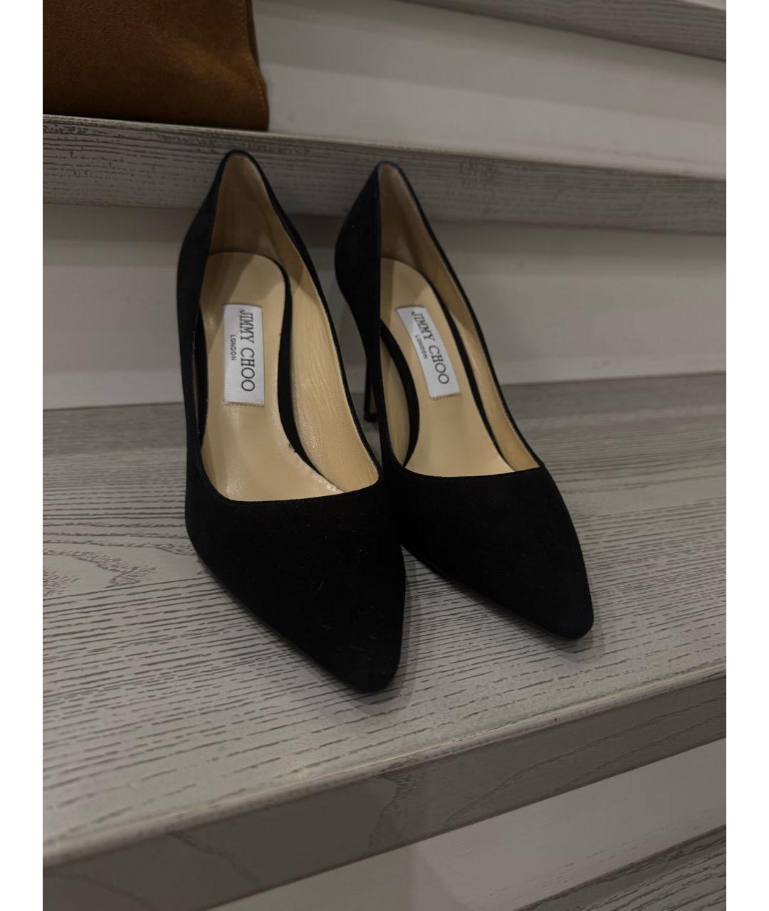 JIMMY CHOO Черные замшевые туфли, фото 2