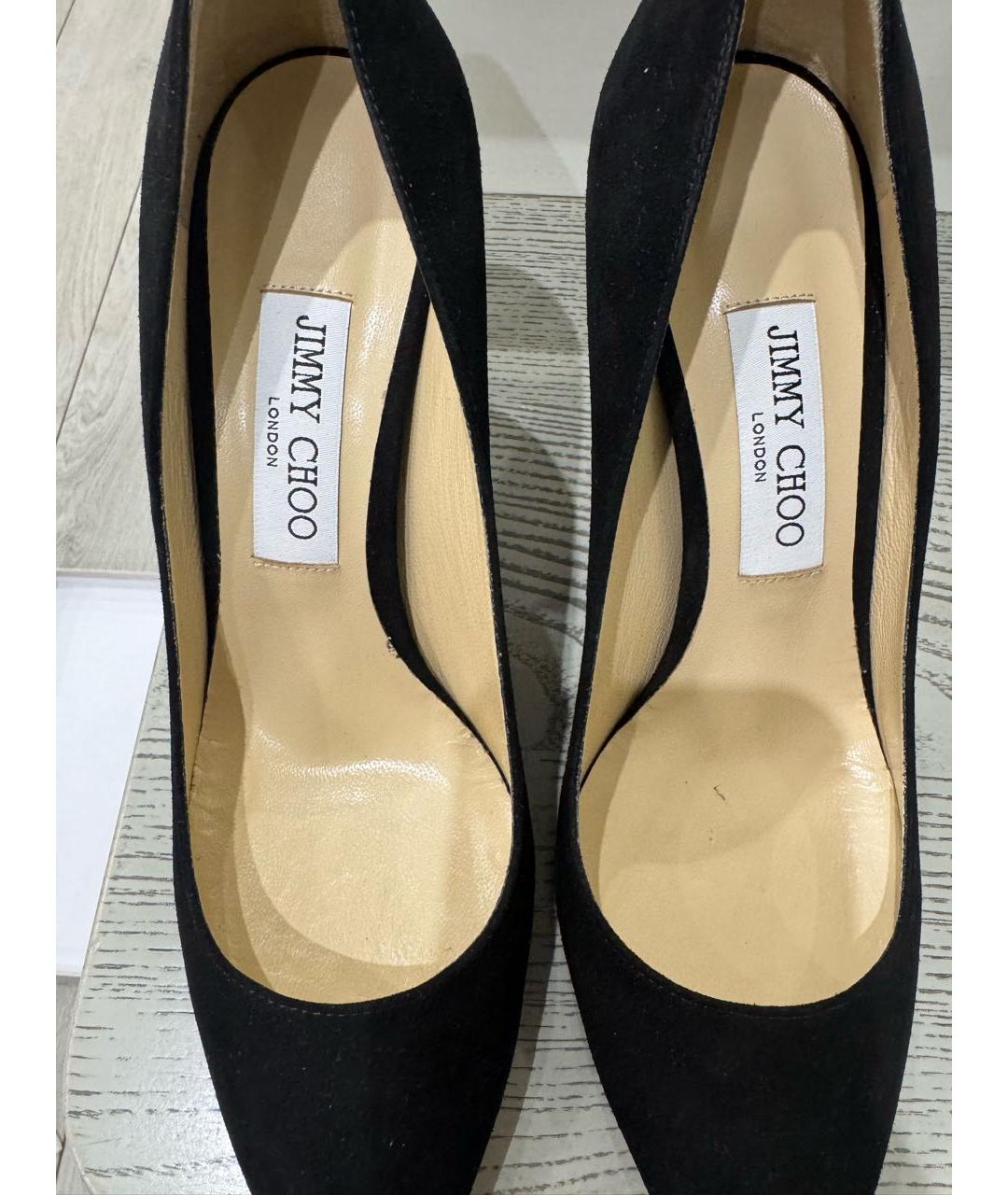 JIMMY CHOO Черные замшевые туфли, фото 3