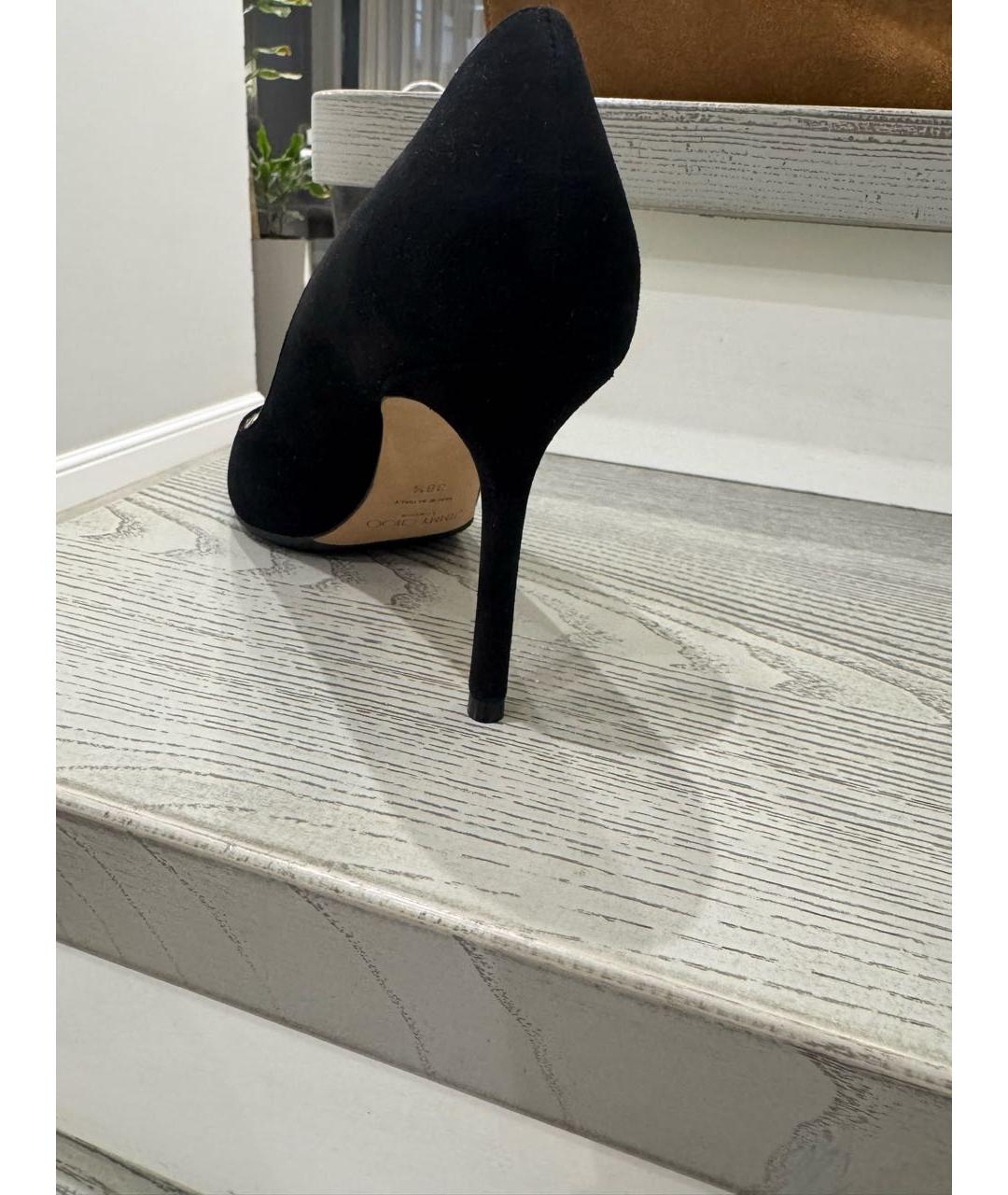 JIMMY CHOO Черные замшевые туфли, фото 4