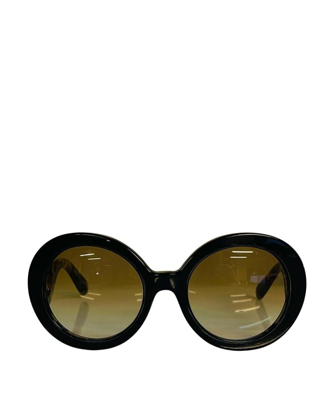 PRADA Коричневые пластиковые солнцезащитные очки, фото 1