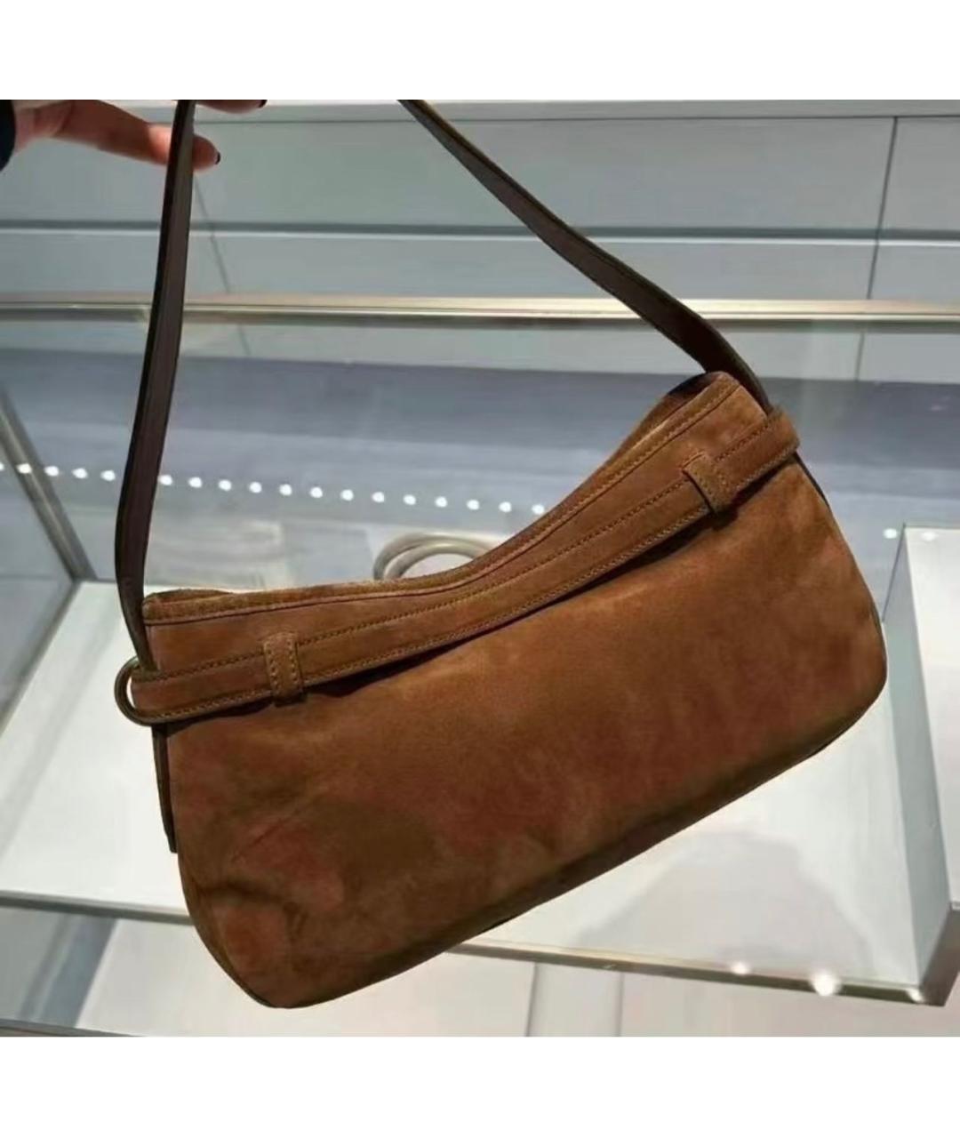 MIU MIU Коричневая замшевая сумка через плечо, фото 7
