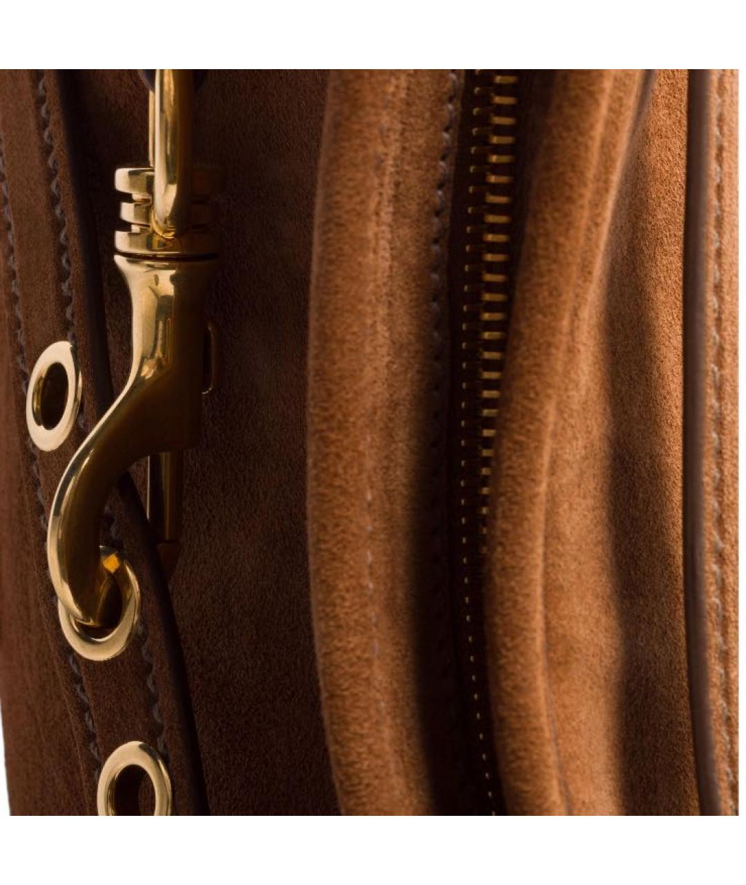 MIU MIU Коричневая замшевая сумка через плечо, фото 5