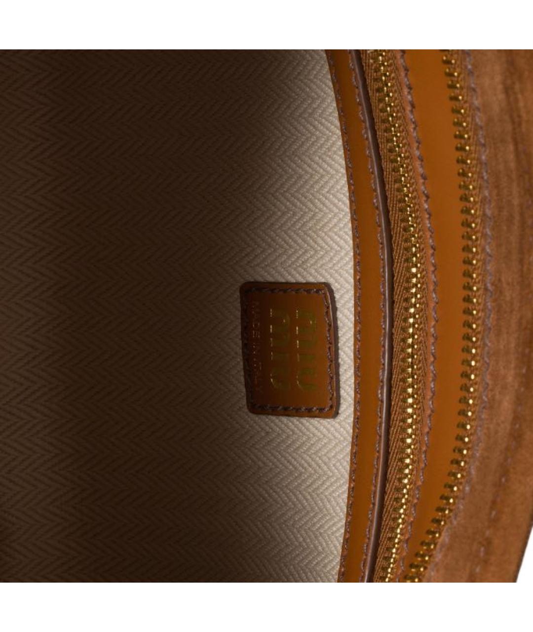 MIU MIU Коричневая замшевая сумка через плечо, фото 4