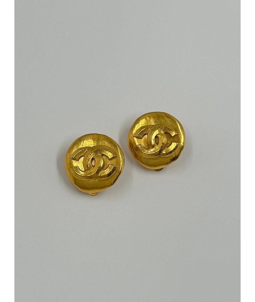 CHANEL Золотые позолоченные клипсы, фото 9