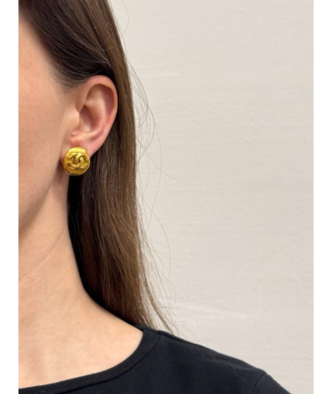 CHANEL Золотые позолоченные клипсы, фото 8