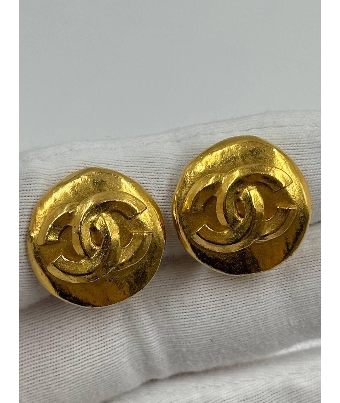 CHANEL Золотые позолоченные клипсы, фото 7