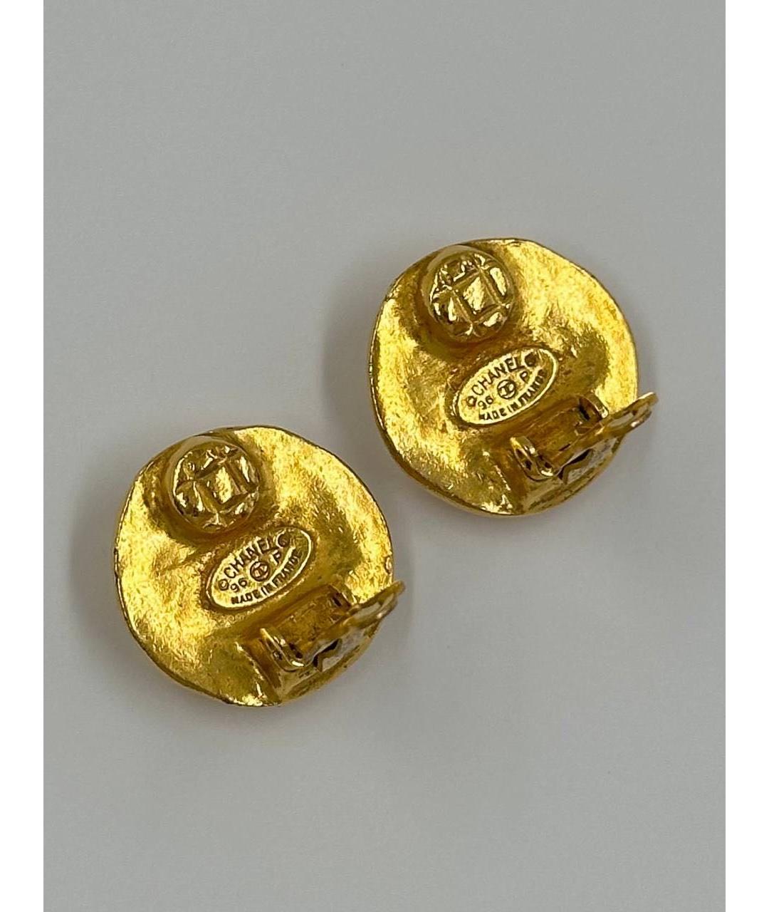 CHANEL Золотые позолоченные клипсы, фото 3