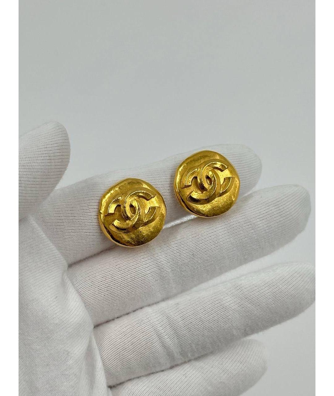 CHANEL Золотые позолоченные клипсы, фото 4