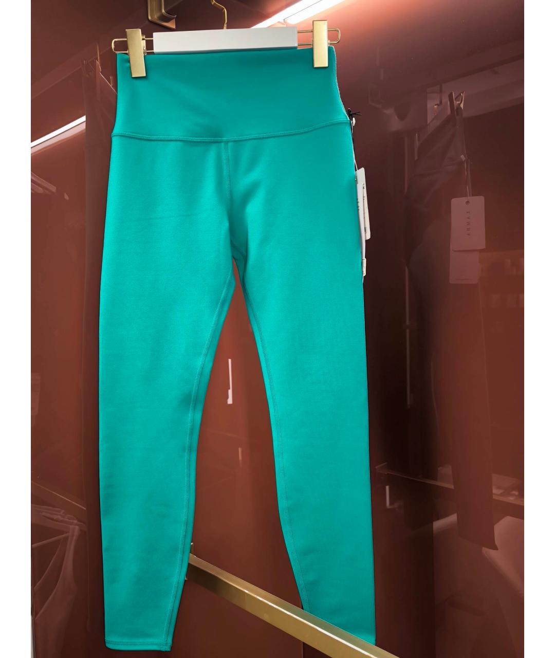 ALO YOGA Зеленые синтетические леггинсы и велосипедки, фото 5