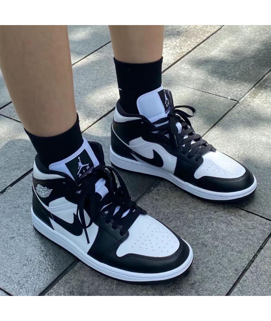 JORDAN Черные кожаные кроссовки, фото 3