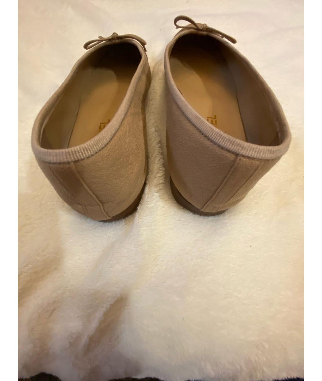 CHANEL Бежевые кожаные балетки, фото 4