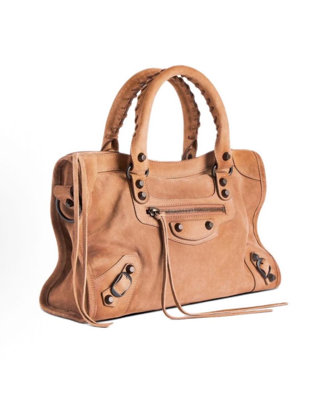 BALENCIAGA Коричневая замшевая сумка через плечо, фото 3