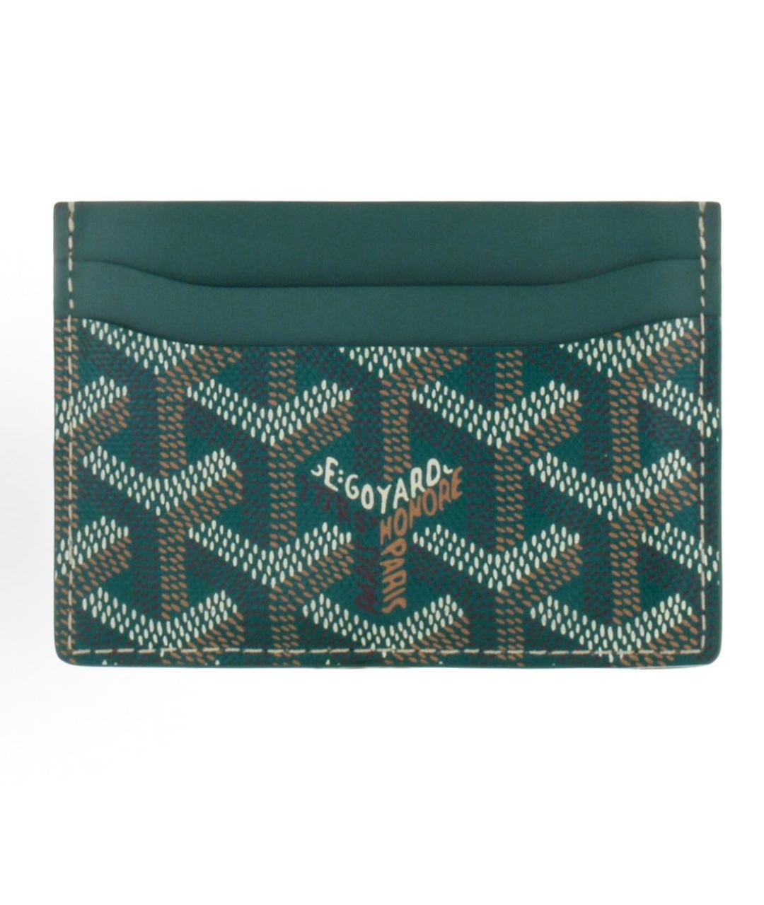GOYARD Зеленый кожаный кардхолдер, фото 4