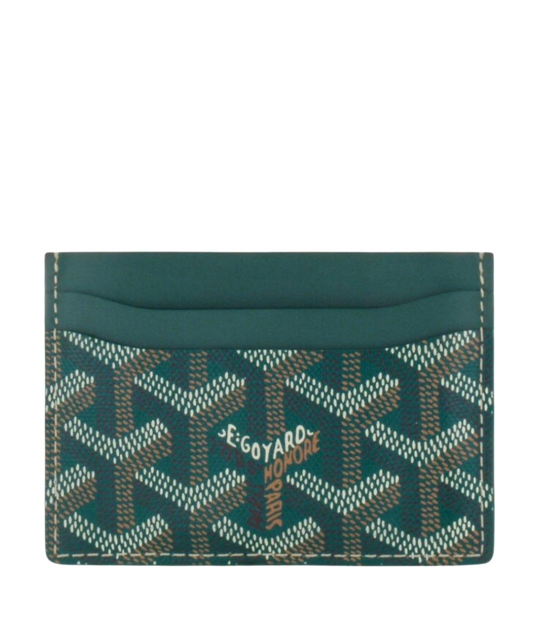 GOYARD Зеленый кожаный кардхолдер, фото 1